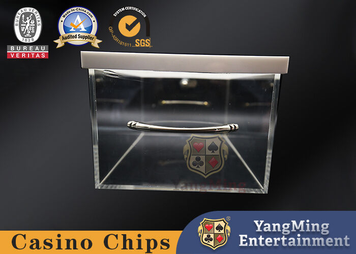 Quality Full Transparent Acrylic Blackjack Roulette Toke Box Custom Roulette Wheels Casino Table Poker Chips Box factory