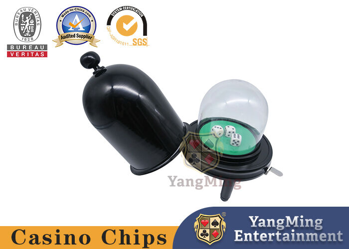 Quality Stainless Steel Black Metal Manual Dice Cup Customized Thickened Glass Cover Game Screen Cup factory