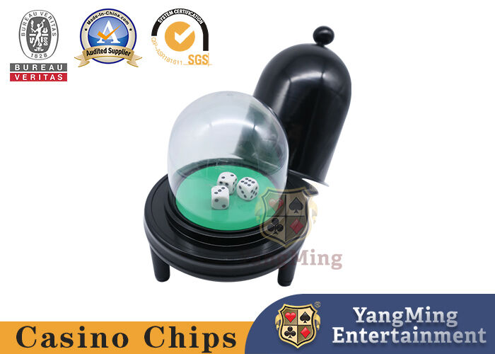 Quality Stainless Steel Black Metal Manual Dice Cup Customized Thickened Glass Cover Game Screen Cup factory