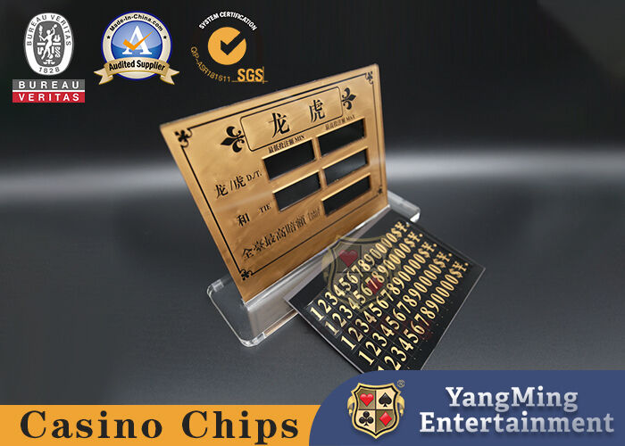 Quality Casino Electronic Blackjack Min-Max Rate Niu Niu Table Sign Board Digital Limit Sign with LED Light factory