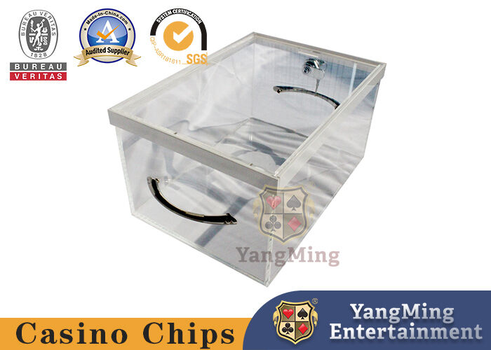Quality New Style Luxury Poker Discard Holder With Two Metal Handle Easy To Carry factory