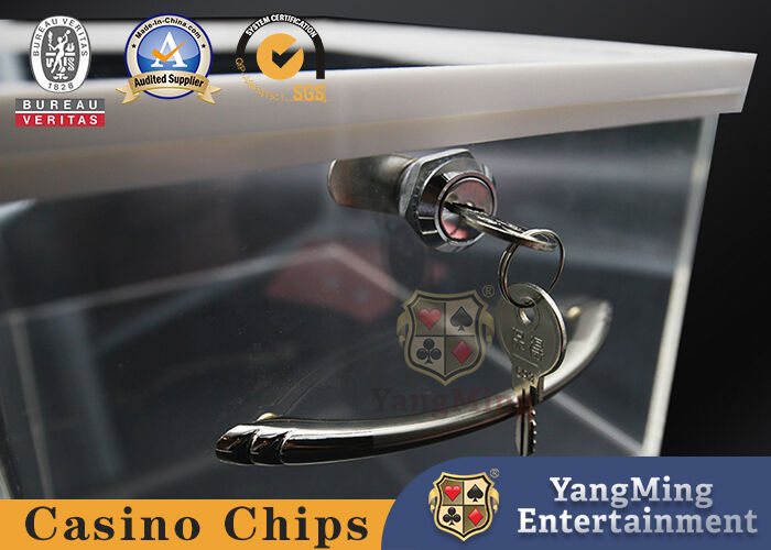 Quality New Style Luxury Poker Discard Holder With Two Metal Handle Easy To Carry factory