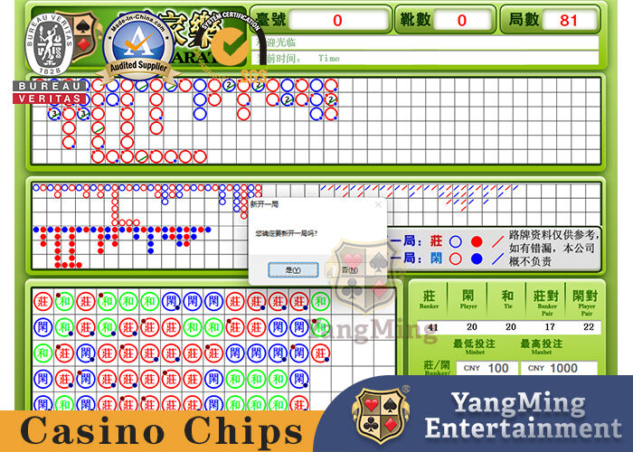 Jakość Wygodny tradycyjny system zakładów Baccarat dla gry w pokera w kasynie fabryka