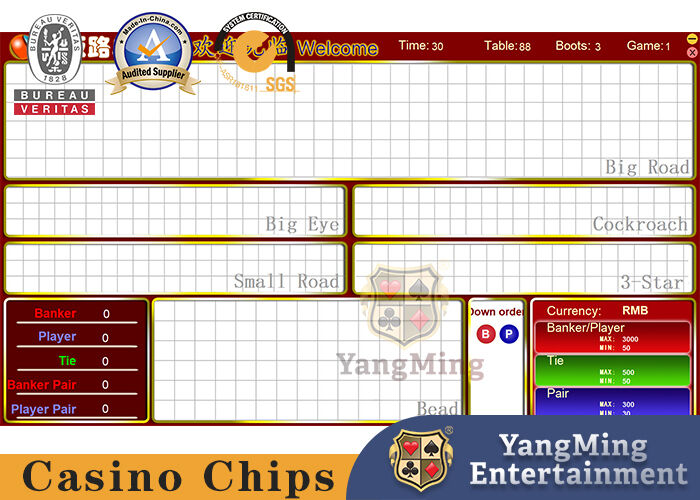 Qualität Internationales Bakkarat-spielende Systeme/Wettbewerbs-Tiger Casino Table Result System-Kasino-Software mit Anzeige Fabrik
