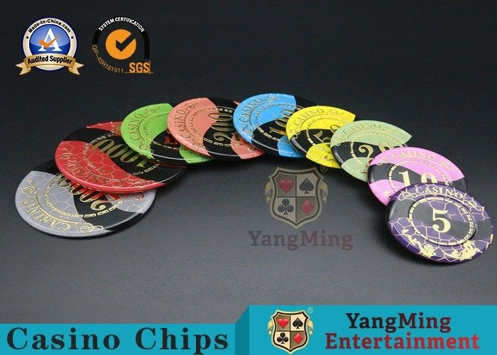 Calidad Póker de acrílico imprimible Chips Jeton Diameter del casino último 81 * 56/94 * 66m m fábrica