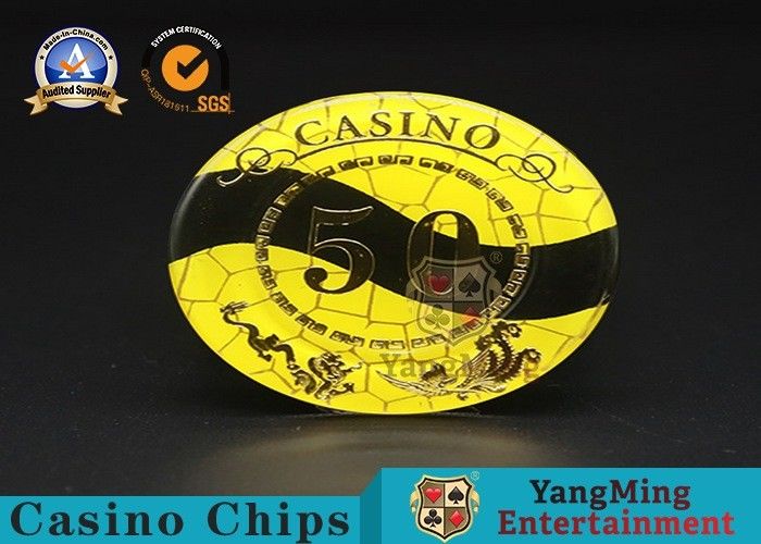 Qualità Mazza acrilica stampabile Chips Jeton Diameter del casinò ultima 81 * 56/94 * 66mm fabbrica