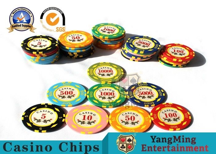11.8g Colorful Casino Poker Chips And Cards / Custom Plaque Stickers