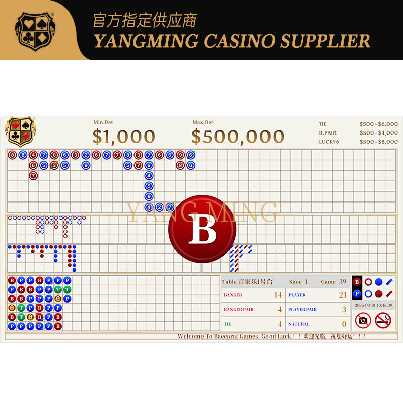 Calidad Sistema de Marcador de Gran Camino de Baccarat Personalizado – Diseñado para Aplicaciones de Póker de Casino fábrica