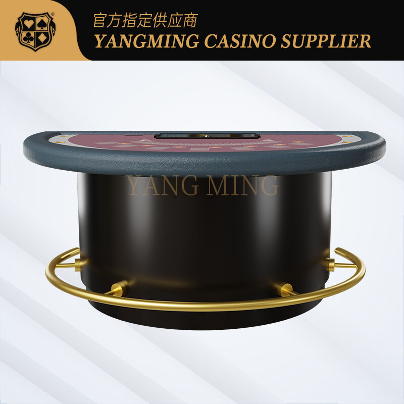 Quality Customizable Semi-Circular 7-Card Poker Table For Gaming Fun factory