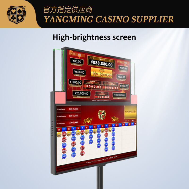 Kalite Bölünmüş Üst ve Alt Kısımlı Yükseltilmiş Çift Taraflı Casino Ekranı fabrika