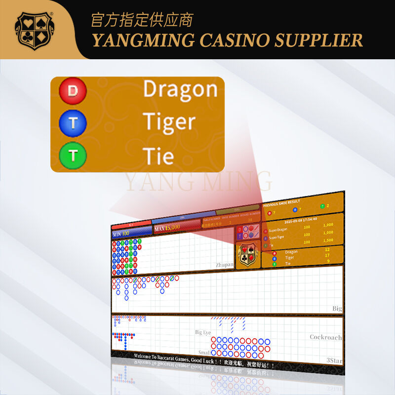 Quality Latest Casino Baccarat Dragon Tiger Software System for Poker Tables factory