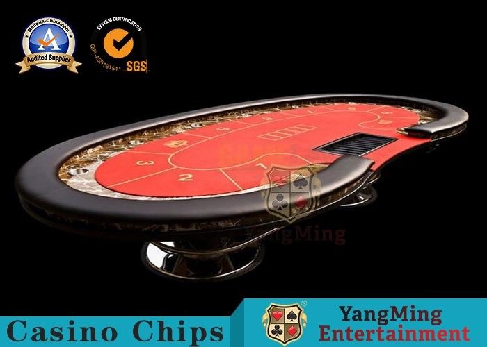 Jakość Stół do pokera w kasynie dla 10 graczy z czerwonymi stołami / stół do pokera Texas Holdem fabryka