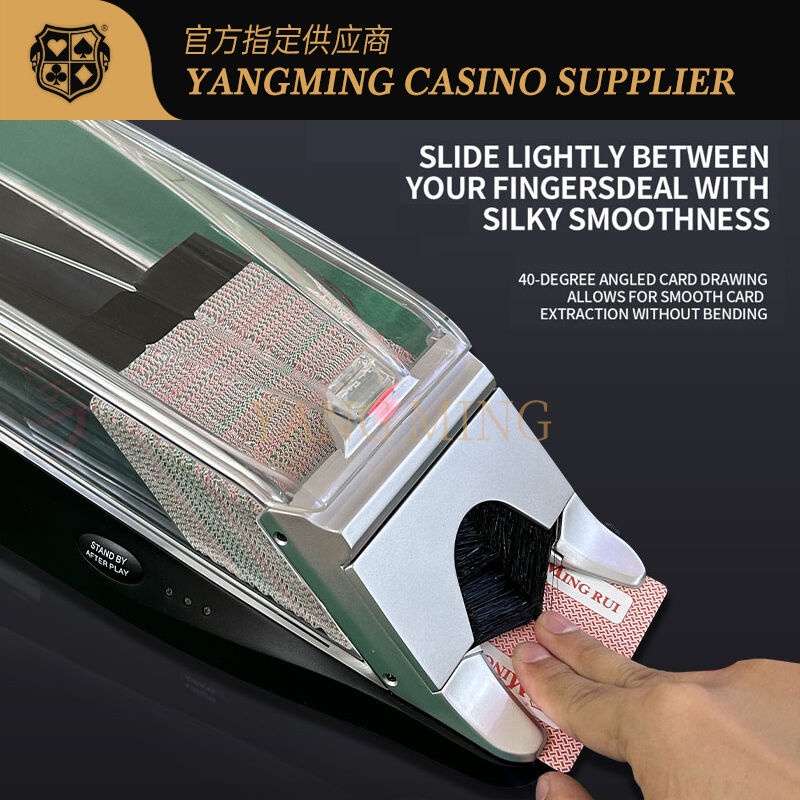 Quality Professional 8 Deck Intelligent Identification Fully Automatic Transparent Clear Acrylic Card Dealer For Casino Games factory
