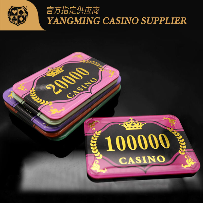 Quality Gambling RFID Code Square Poker Chips / Personalized Rectangle UV 12g Casino Acrylic Chips Set factory