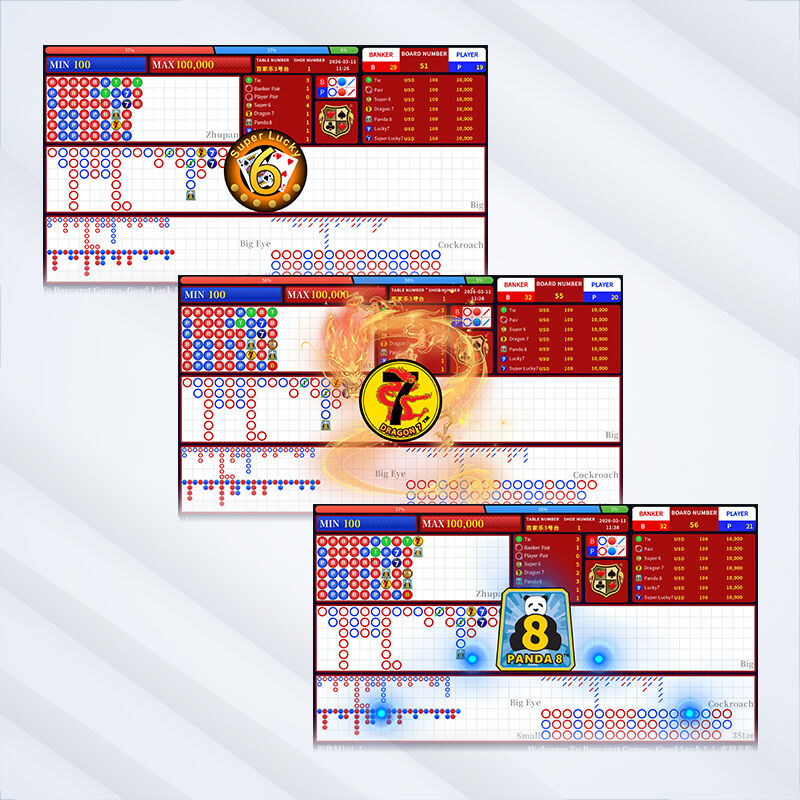 Quality Baccarat Software System V1 With Real-Time Game Display factory