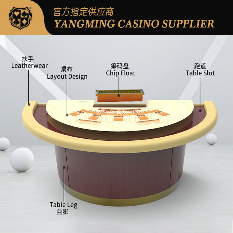 Quality Semicircular Design Black Jack Poker Table Standard Casino Game Table Can Be Designed factory