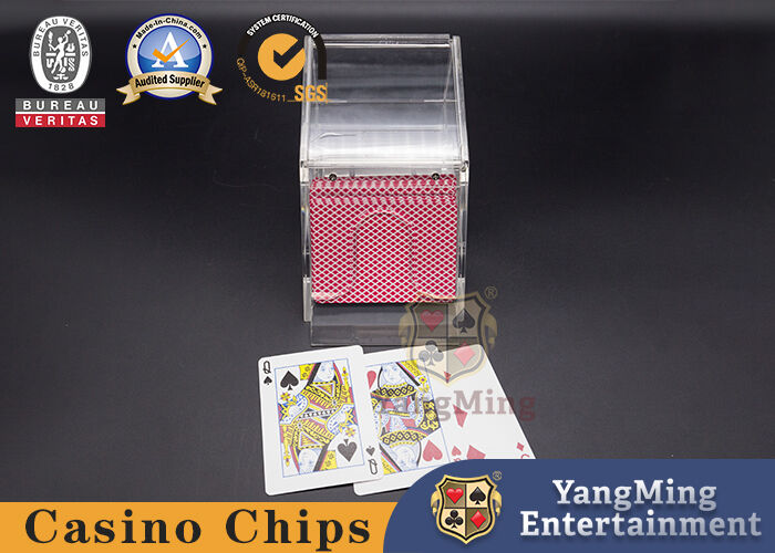 Quality Durable 1 Deck Casino Card Shoe , Black Or Clear Color Gambling Dedicated Acrylic Shoes factory