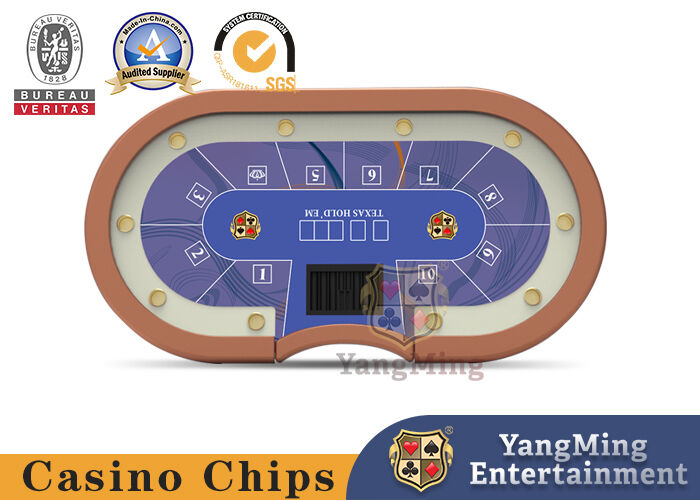 Quality Stainless Steel Leg 10 Person Poker Table International Texas Hold 'Em Tournaments Original factory