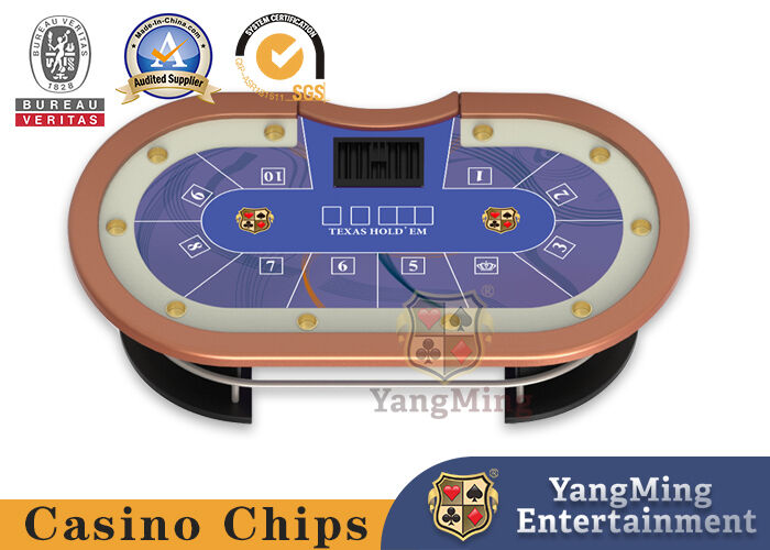 Quality Stainless Steel Leg 10 Person Poker Table International Texas Hold 'Em Tournaments Original factory