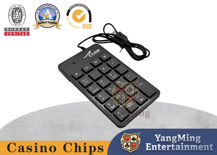 Quality Baccarat Gambling Systems USB Number Keyboard Black Plastic Wired Keyboard Table System factory
