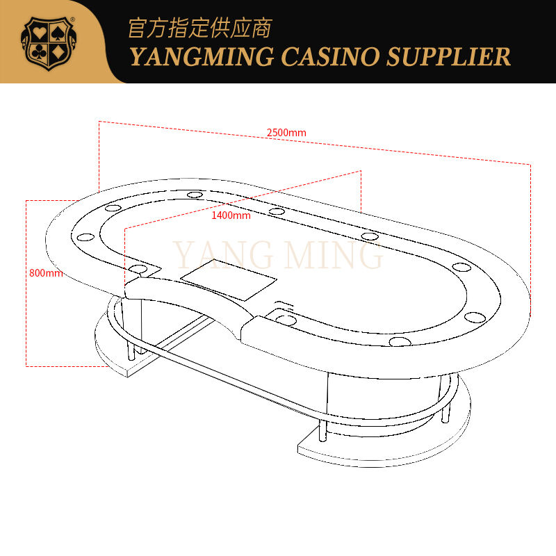 Quality Professional Casino Texas Hold'Em Poker Table with Premium Felt & Ergonomic Design factory
