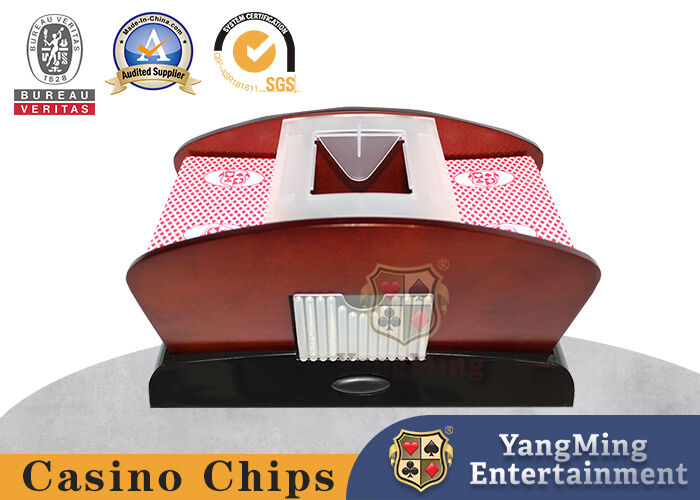 Quality Wood Color Plastic 2 Pairs Poker Card Shuffler Silent Baccarat Texas Table Game factory
