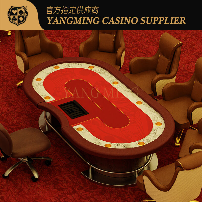 Quality Professional Reinforced Hardwood Texas Holdem Poker Table For Casino Use factory