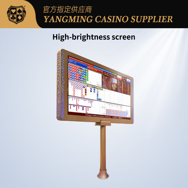 Quality 27 Inch Industrial-Grade Baccarat Display With LED Lighting & Table-Integrated Design factory