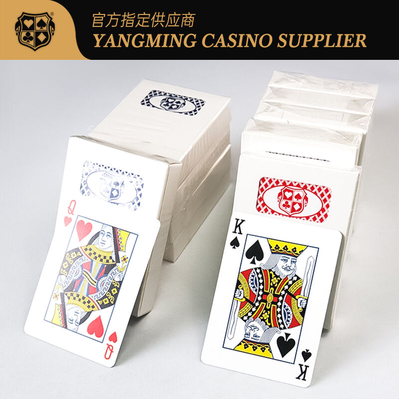 Quality Original 310g blackcore paper Casino Playing Cards Red And Blue With Black Hearts factory