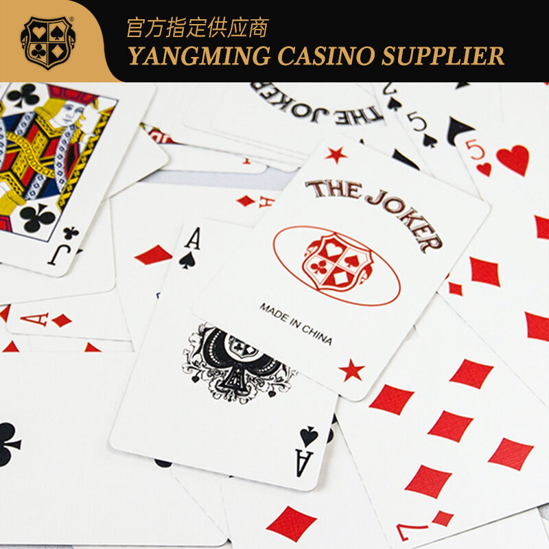 Quality Original 310g blackcore paper Casino Playing Cards Red And Blue With Black Hearts factory