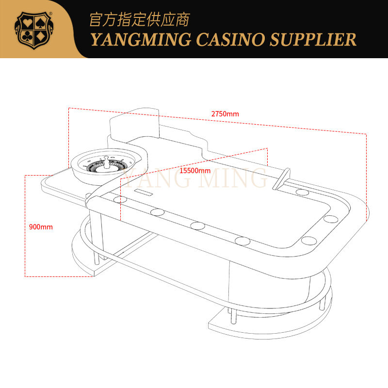 Quality Custom Luxury Roulette Table With Fireproof Layout For Casino Roulette Games factory