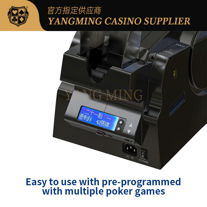 Quality Automatic 6-Deck Card Shuffler Machine Digital Display Touch Control for Casino Poker Blackjack Tables factory