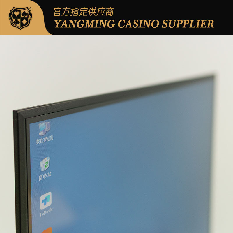 Quality Ultra Thin 27 Inch Baccarat Casino Table Software With Double Sided Display Screen In Gold factory