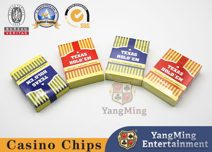 Quality International Standard 100% Waterproof Frosted Playing Cards Large Print Plastic Casino Club Playing Cards factory