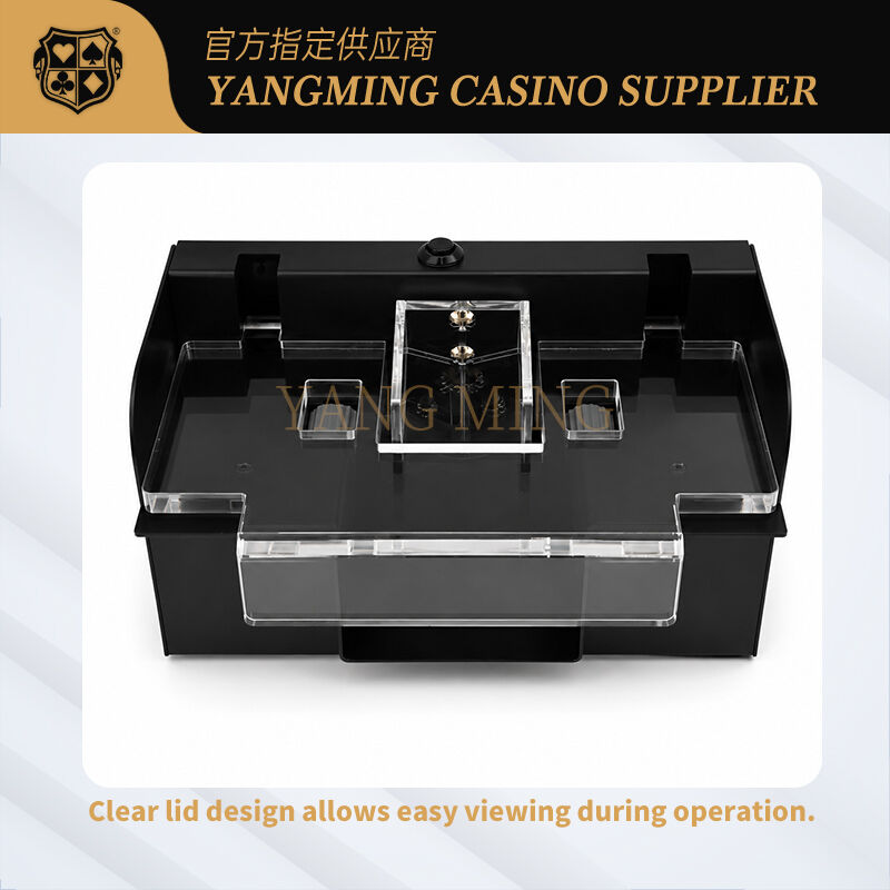 Quality Upgraded Metallic Black Automatic Card Shuffler Machine For 2 Decks Poker Baccarat Game factory