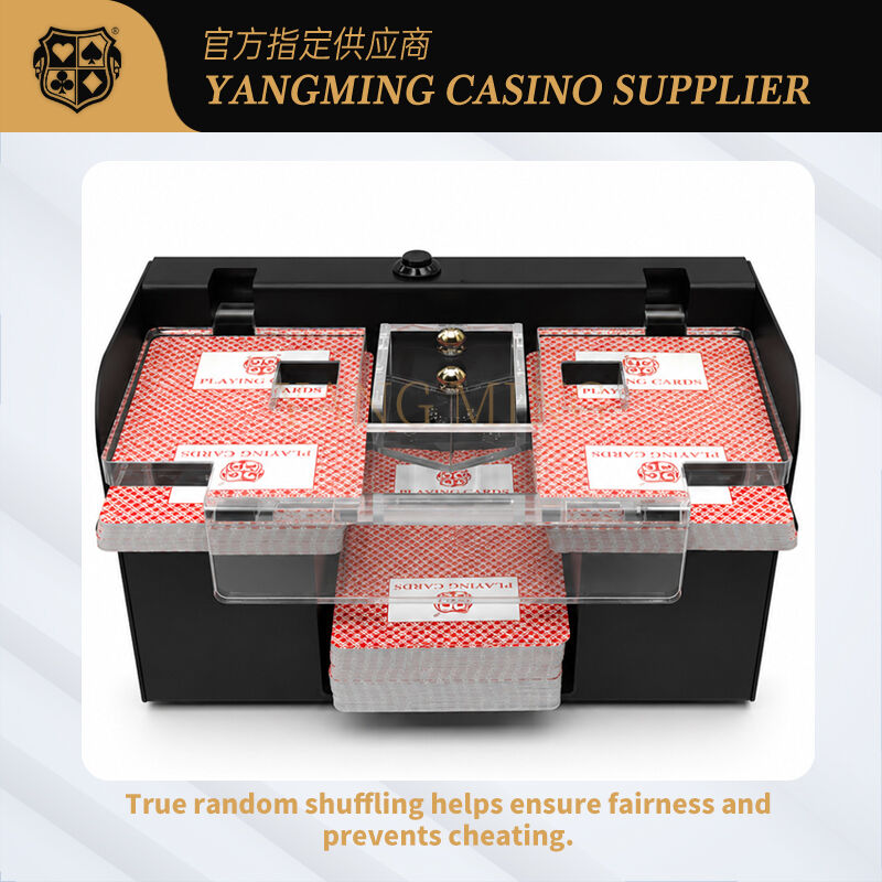 Quality Upgraded Metallic Black Automatic Card Shuffler Machine For 2 Decks Poker Baccarat Game factory