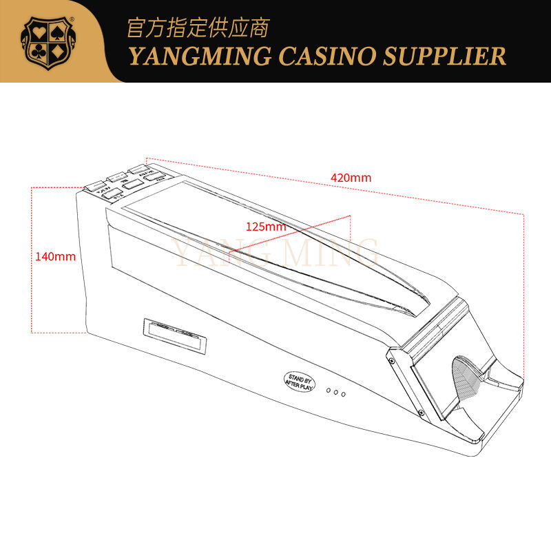 Quality Industrial Fully Intelligent Automatic Card Dealer Shoe With Optical Recognition Anti-Cheating System For Baccarat Gaming Tables factory