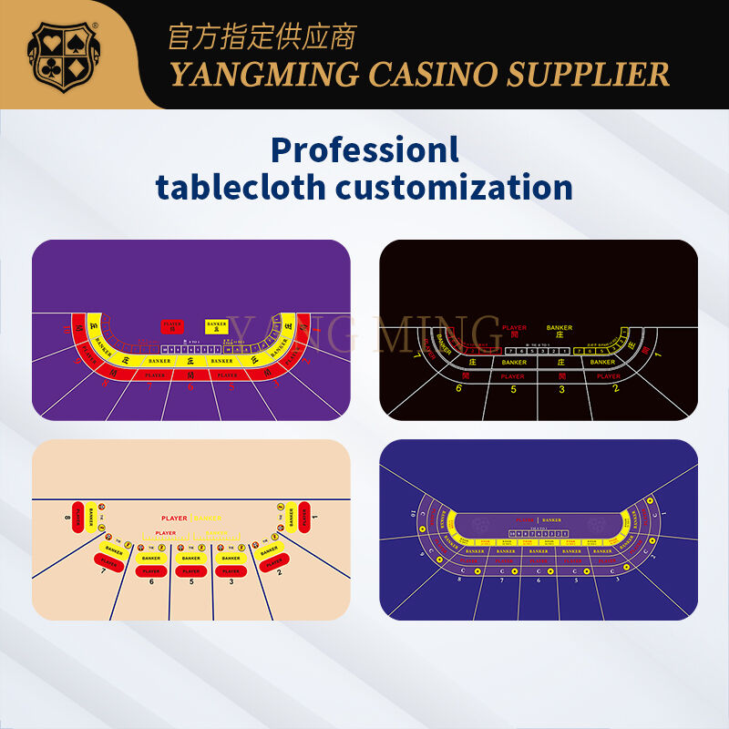 Quality Factory Wholesale Waterproof Casino Baccarat Table Layout Can Be Custom factory