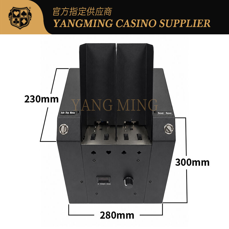 Quality Dual Port Variable Speed Automatic Playing Card Shredder Professional Casino Equipment For Poker And Baccarat factory