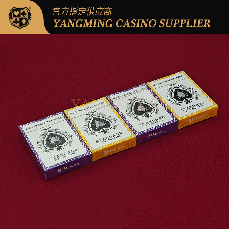 Quality Custom Printed 310g Korea Black Core Casino Playing Cards for Poker Clubs factory