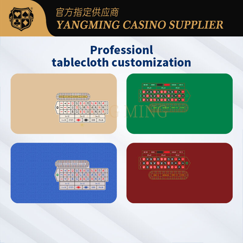 Quality Casino Roulette Table Layout Cloth with Custom Logo Heat Transfer Printing factory