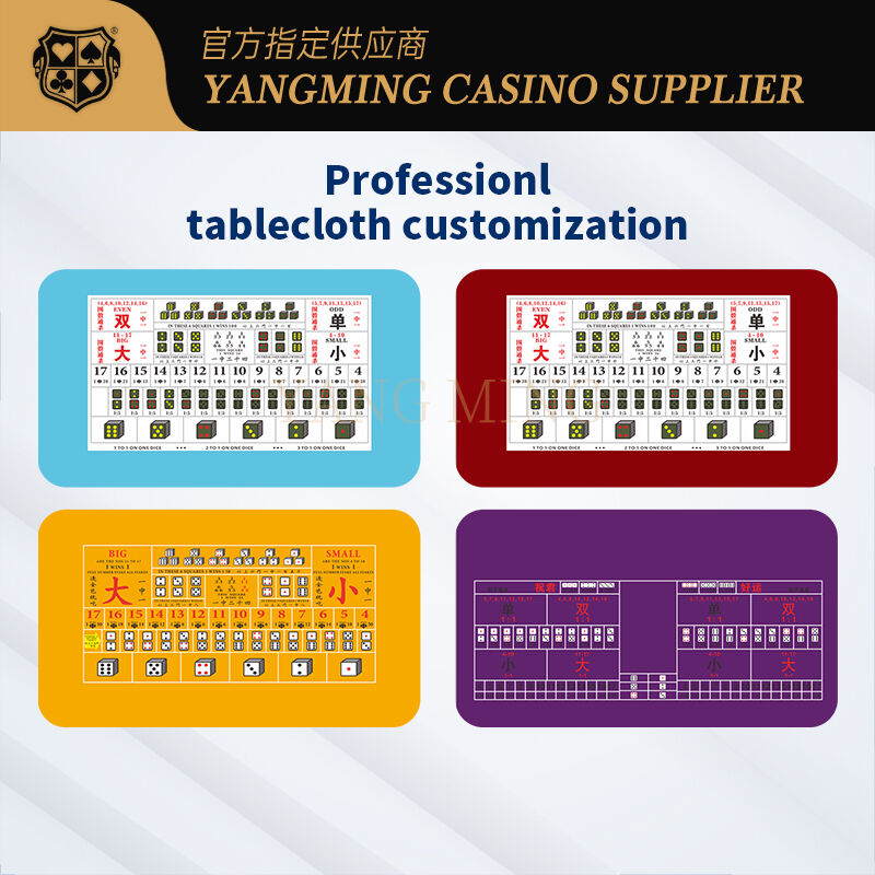 Quality Professional Sic Bo Casino Table Felt Custom Logo Gaming Table Layout Manufacturer factory