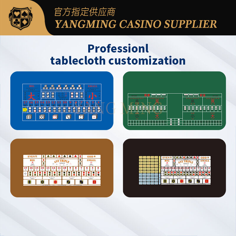 Quality Professional Sic Bo Casino Table Felt Custom Logo Gaming Table Layout Manufacturer factory