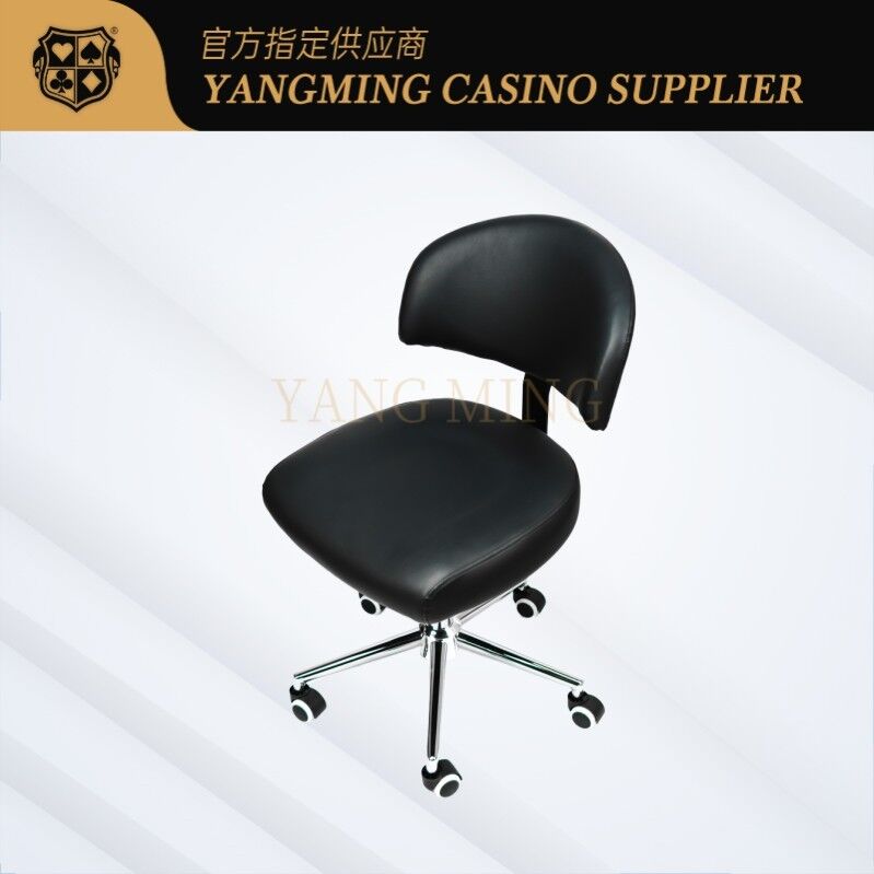 Quality Ergonomic Height Adjustable Silent Caster Dealer Chair For Baccarat Texas Hold'em Casino Table factory