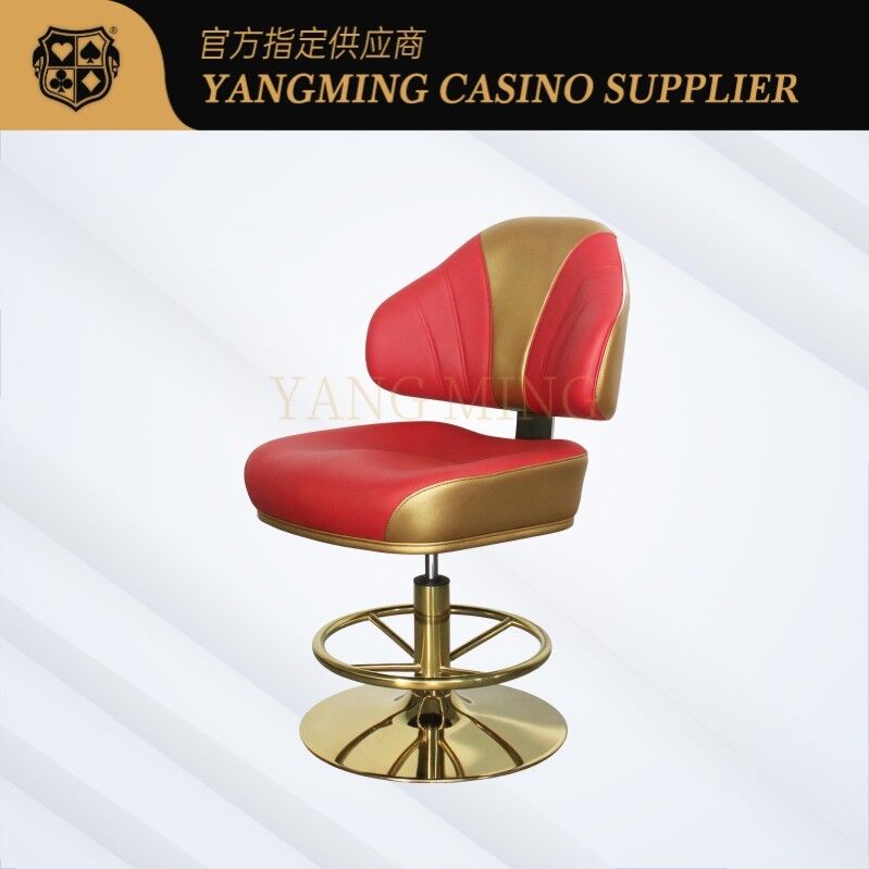 Quality Luxury Two-Tone PU Leather Casino Slot Chair with Metal Footrest factory