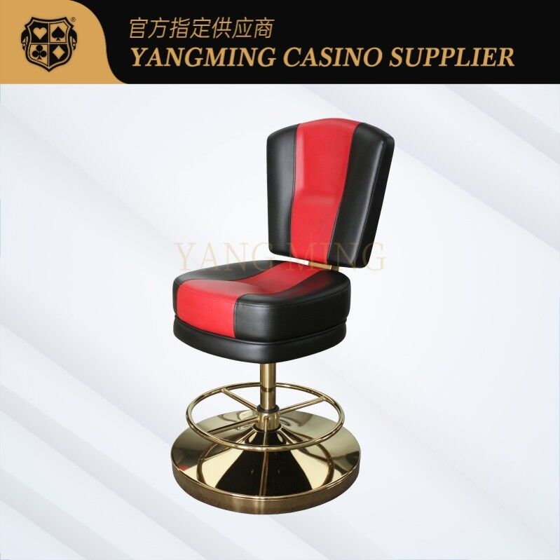 Quality Luxury Two-Tone PU Leather Casino Slot Chair with Metal Footrest factory