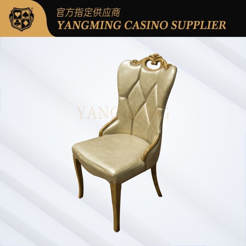 Quality Professional Casino Poker Chair with Gold Metal Base for Gaming Clubs factory