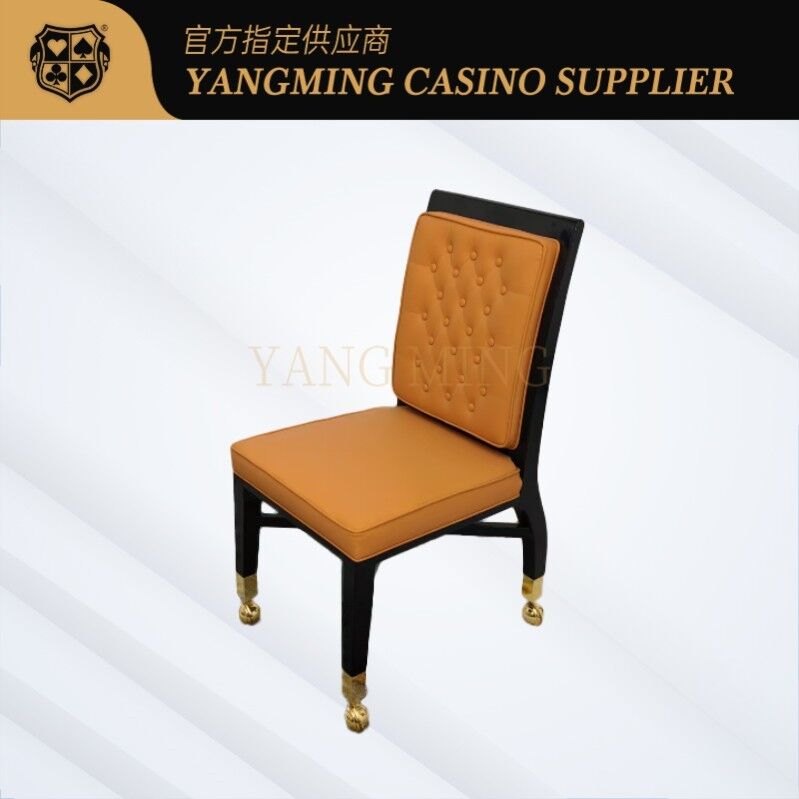 Quality Professional Casino Poker Chair with Gold Metal Base for Gaming Clubs factory
