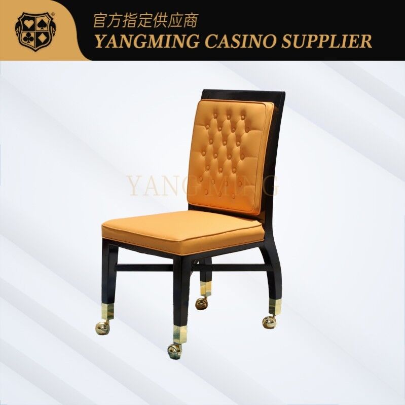 Quality Professional Casino Poker Chair with Gold Metal Base for Gaming Clubs factory