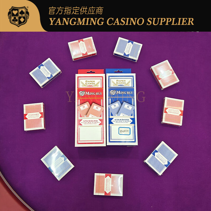 Quality Custom Casino Baccarat Playing Cards Anti Peeping Black Core Paper factory